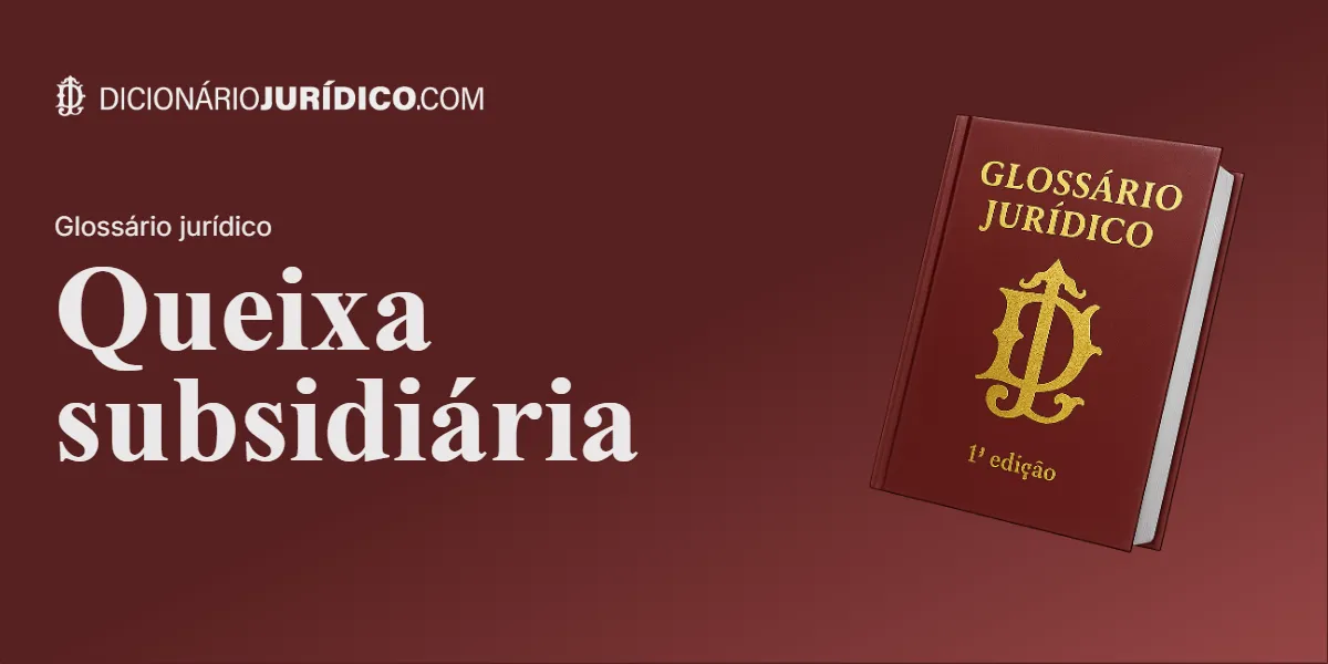 Compartilhe este tutorial: Queixa subsidiária
