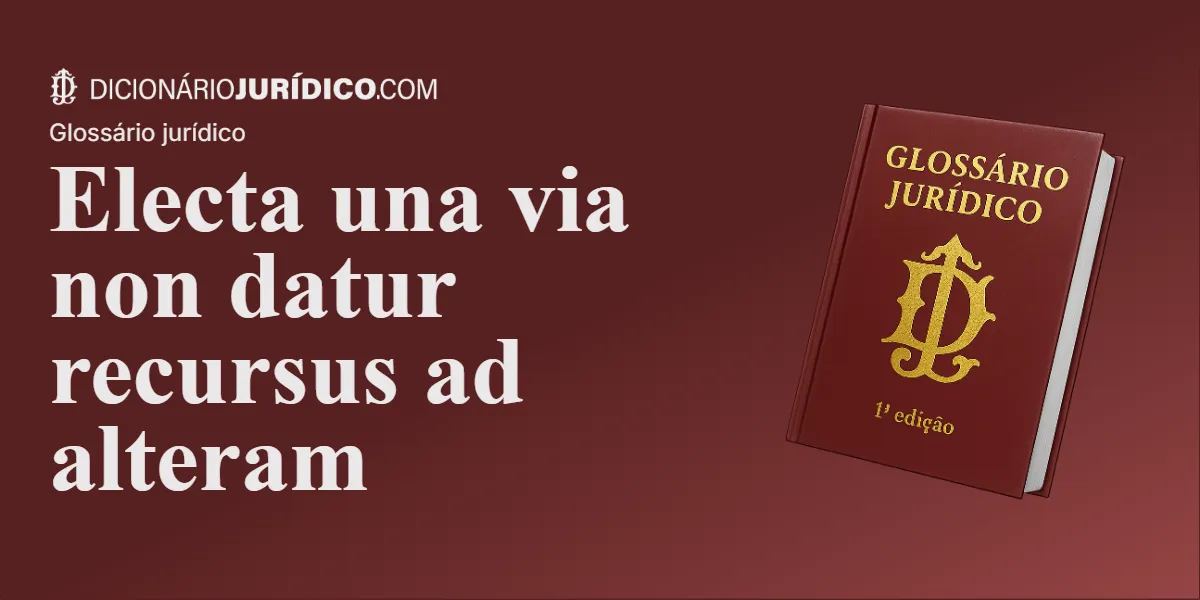 Compartilhe este tutorial: Electa una via non datur recursus ad alteram