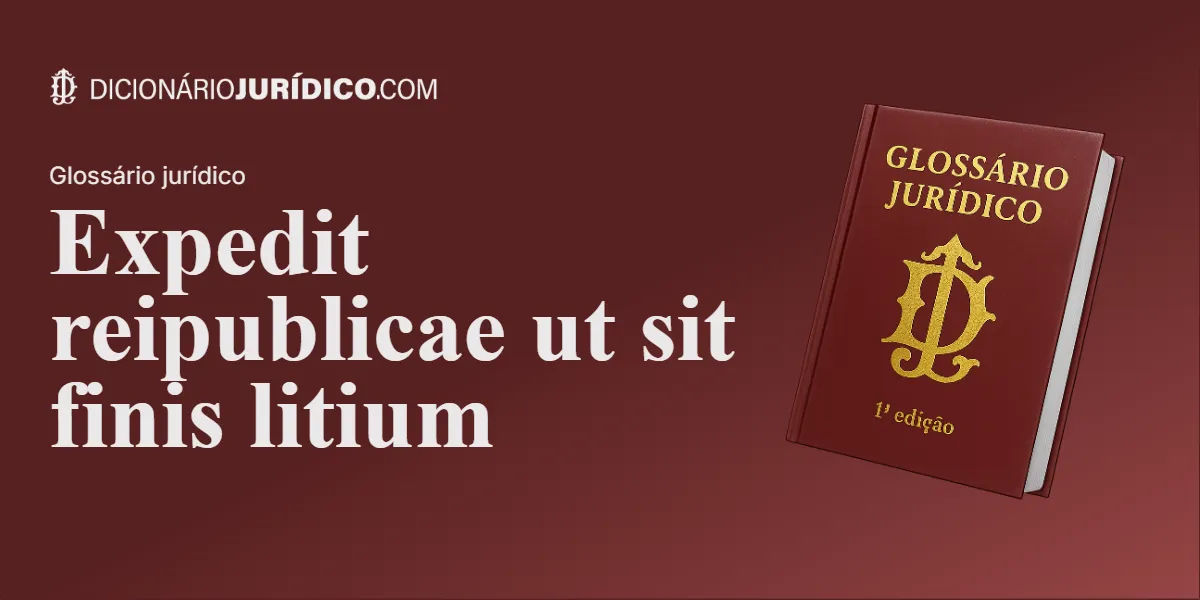 Compartilhe este tutorial: Expedit reipublicae ut sit finis litium