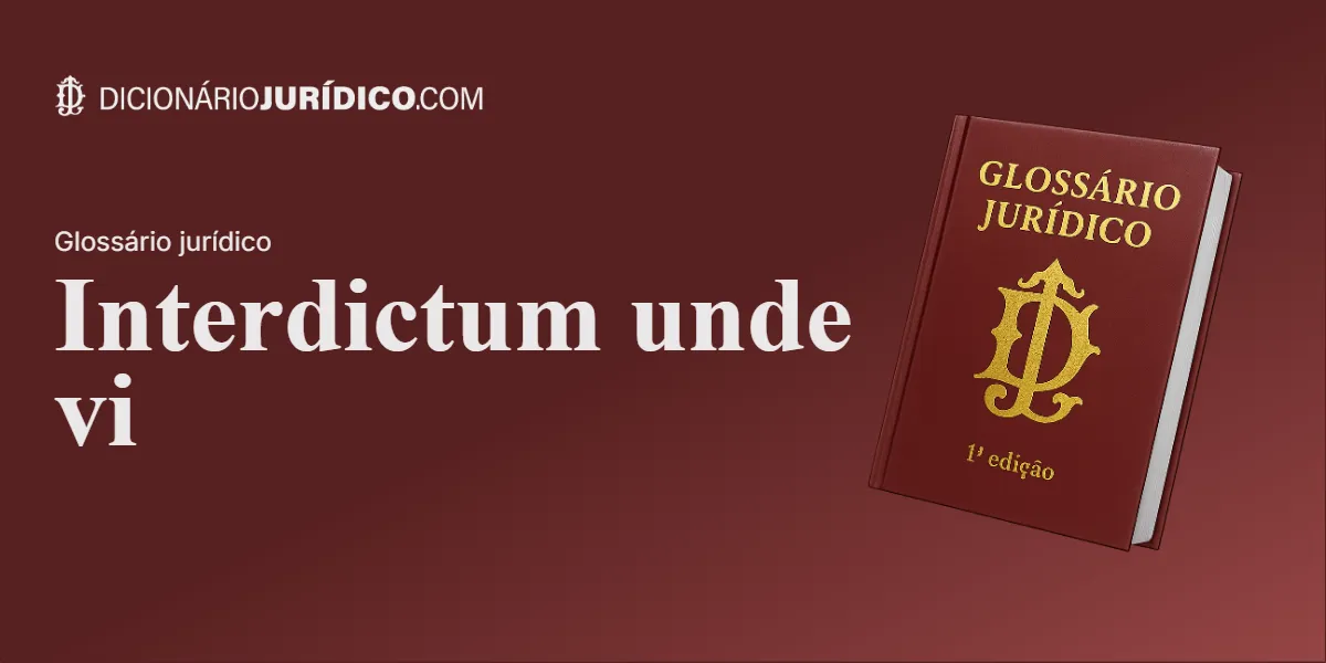 Compartilhe este tutorial: Interdictum unde vi