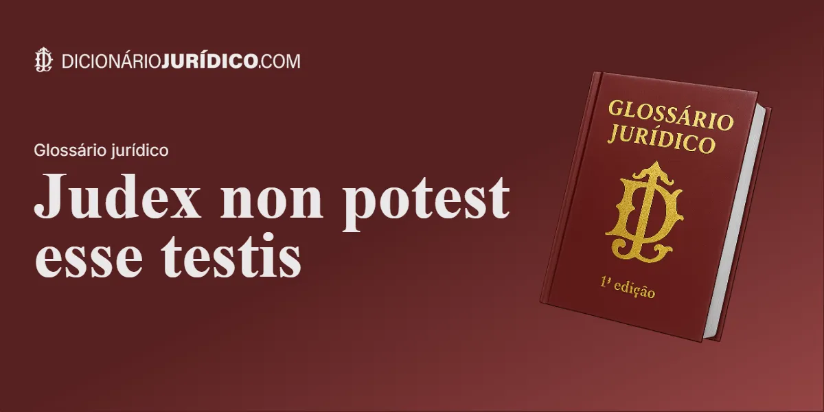 Compartilhe este tutorial: Judex non potest esse testis