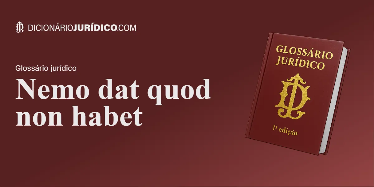 Compartilhe este tutorial: Nemo dat quod non habet