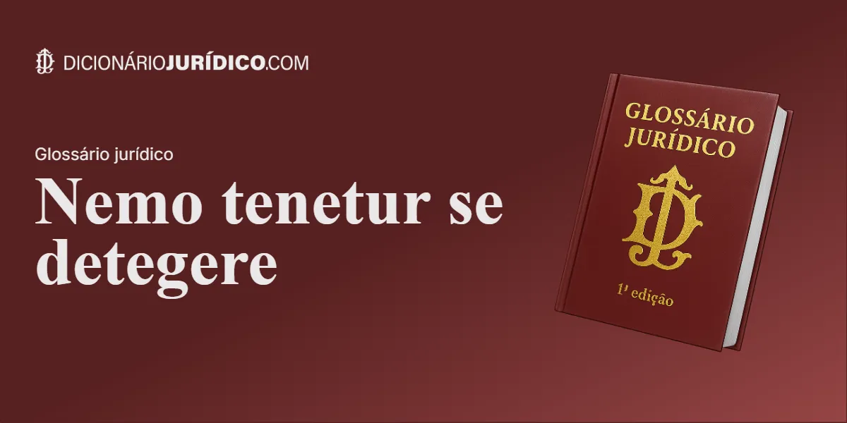 Compartilhe este tutorial: Nemo tenetur se detegere