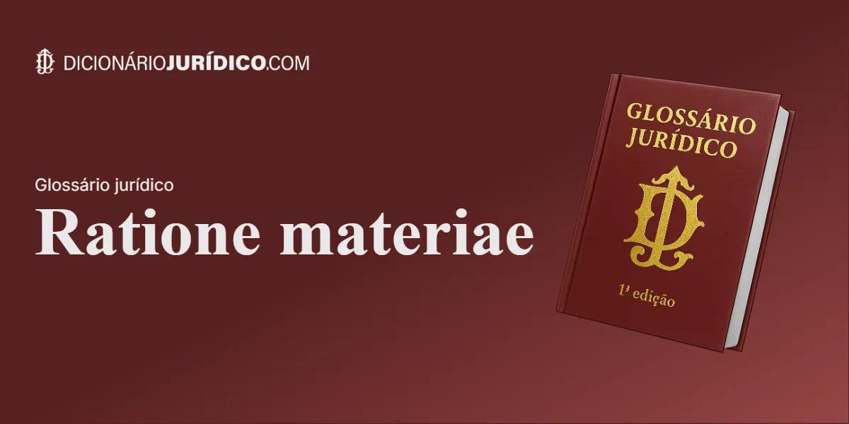 Compartilhe este tutorial: Ratione materiae