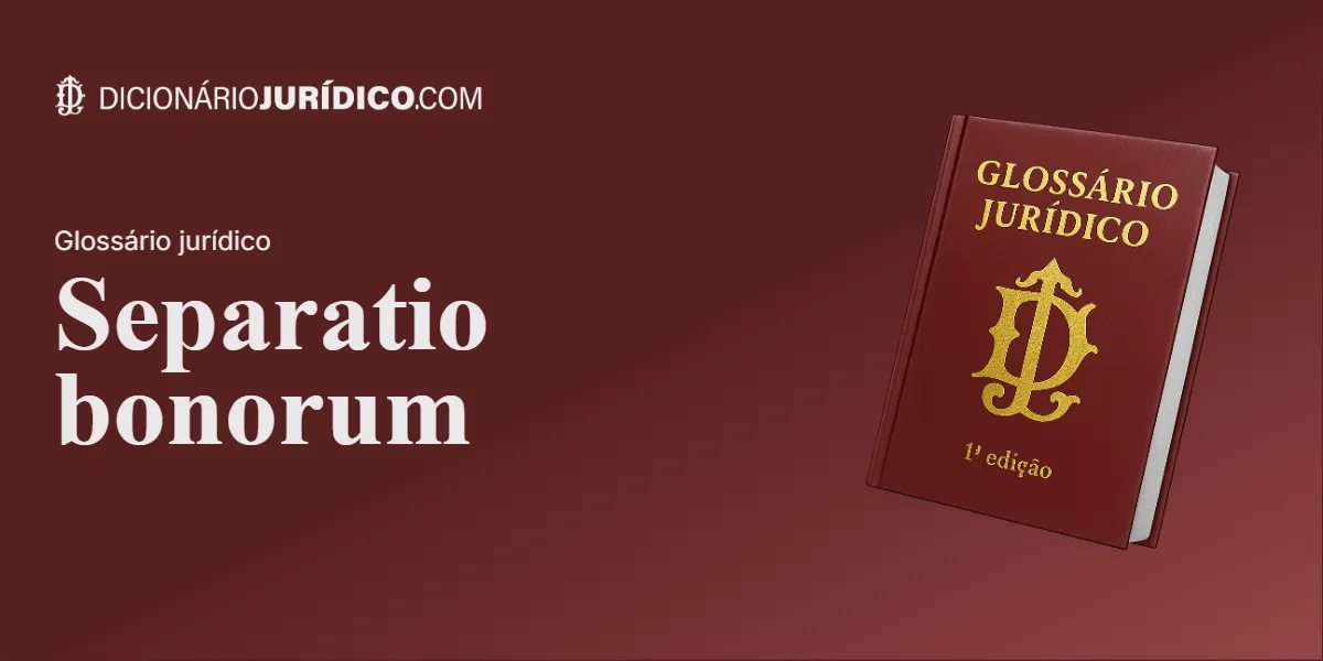 Compartilhe este tutorial: Separatio bonorum