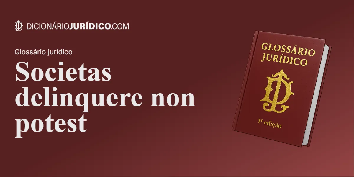 Compartilhe este tutorial: Societas delinquere non potest